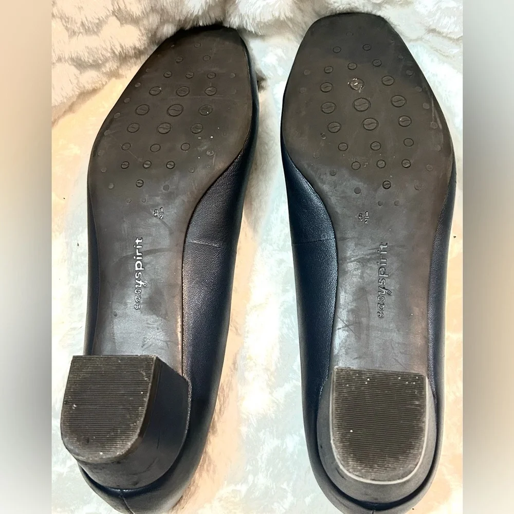 Easy Spirit Esobara Leather Navy blue block chunky low heel women’s size 8.5M - Picture 10 of 12